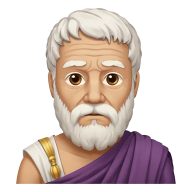 ancient greek old man sticker
