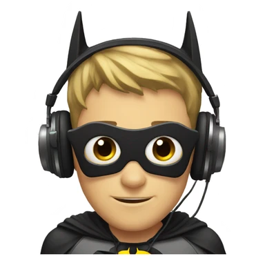 Batman whit headphones sticker