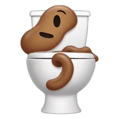 poop on toilet sticker