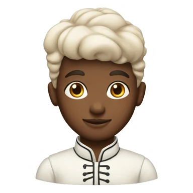 colonial boy with bun sticker