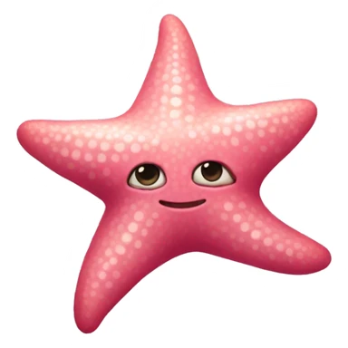 Pink star fish  sticker