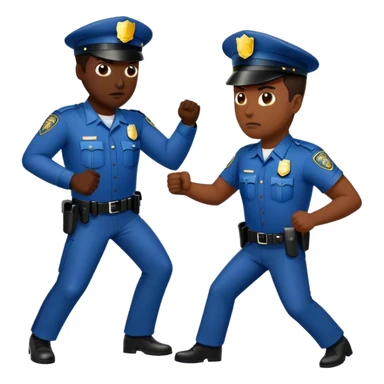 a citizen fighting a police officer sticker