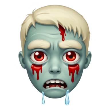 zombie crying with tears  sticker