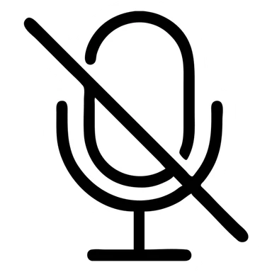 microphone crossed out, modern look sticker