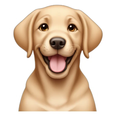 Happy sweet brown Labrador puppy sticker
