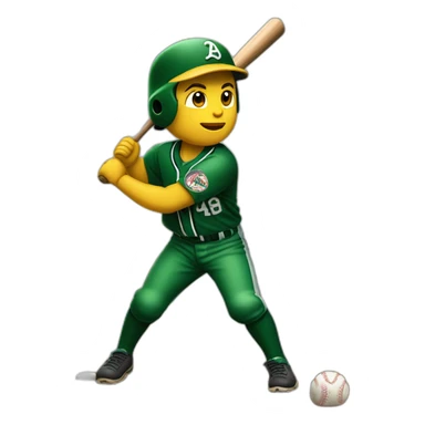 Furia Verde de béisbol infantin sticker