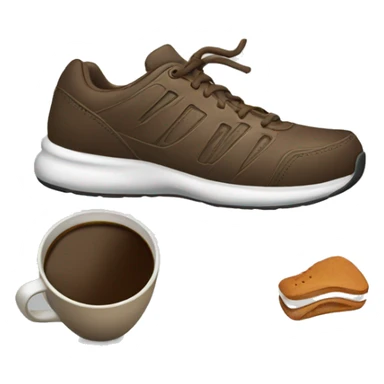Sports shoes and coffee sticker