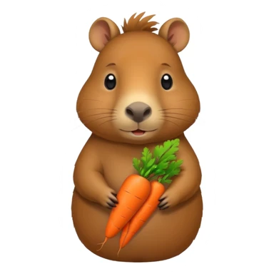 capybara with a carrot  sticker