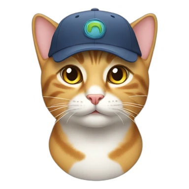 CAT CAT WITH A CAP sticker