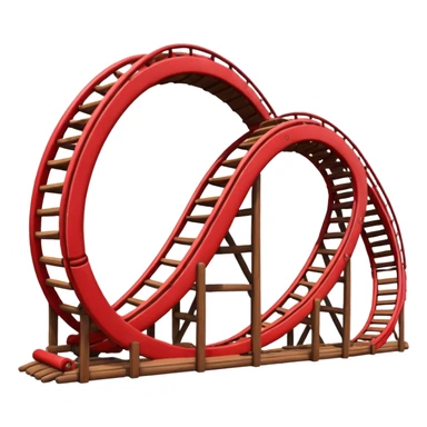 red roller coaster sticker