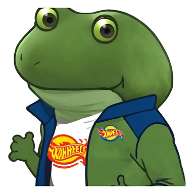 wearing a hot wheels jacket sticker