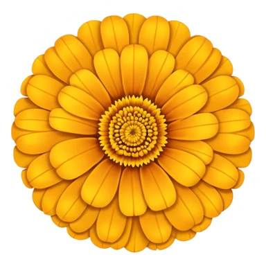 Yellow marigold icon sticker