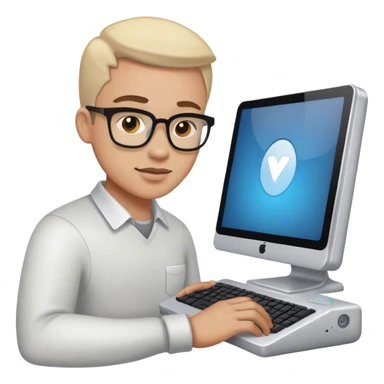 men have a pc working on it sticker