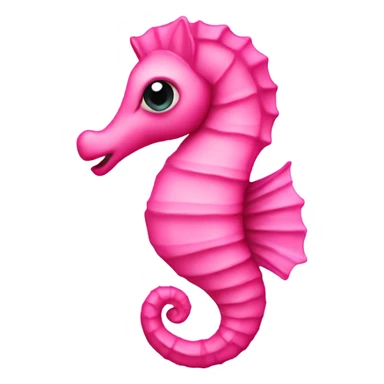 Pink seahorse sticker