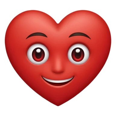 corazon de caricatura, amable, alegre, romantico, que tenga bracitos, ojos y sonrisa, que sea imperfecto sticker