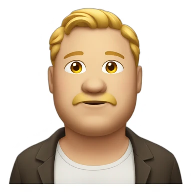 A very fat man sticker