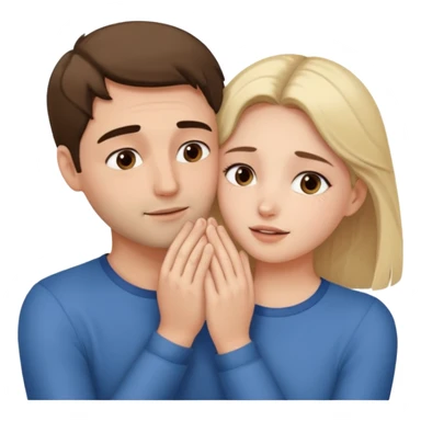 Girl touching his face with both hand, and smoothly rubbing the face sticker