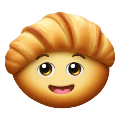 Cute croissant with eyes  sticker