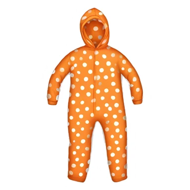 orange pajamas with polka dots sticker