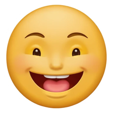 yellow circle emoji biting lip winking classic emoji style sticker