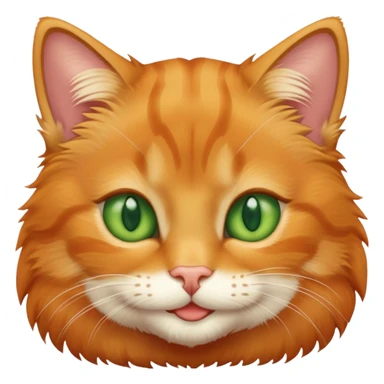 smiling orange tabby cat sticker