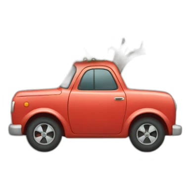 car-carrying-a-tree sticker