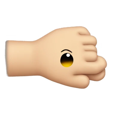 sad emoji with hand pointig to him sticker