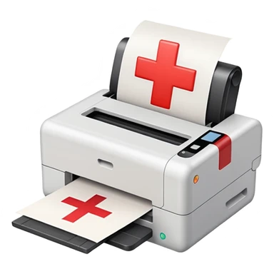 Техническая Картинка удаление принтера из системы, на ней должен быть изображен принтер с красным крестиком sticker