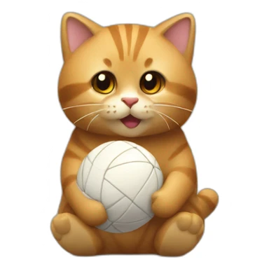 Chat qui joue avec un pelote de laine  sticker