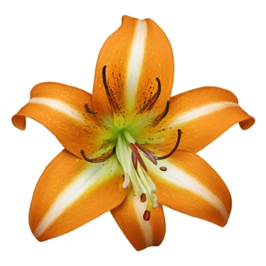 orange tiger lily sticker