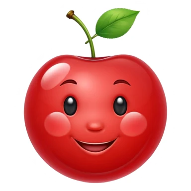 bubbles smiling cherry sticker