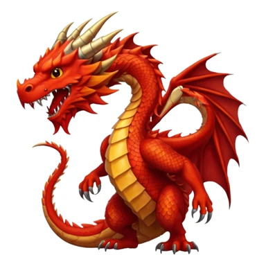 red dragon with long bearded sticker