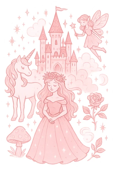 pink fantasy, no background sticker