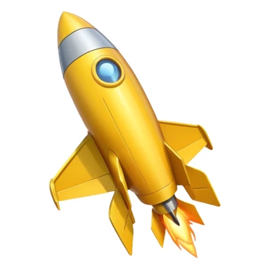 yellow rocket sticker
