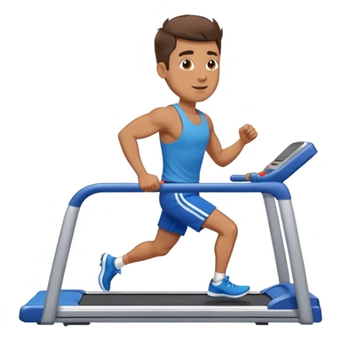 fit guy in blue shorts Treadmill sticker