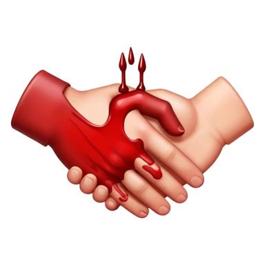 handshake, blood  sticker