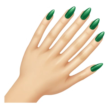 green fingernail, manicure sticker