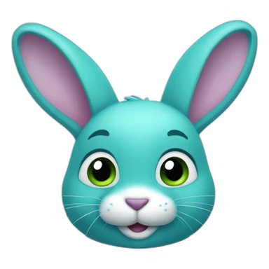 blue-green-rabbit sticker