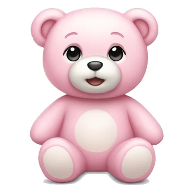 light pink super cute teddy bear sticker
