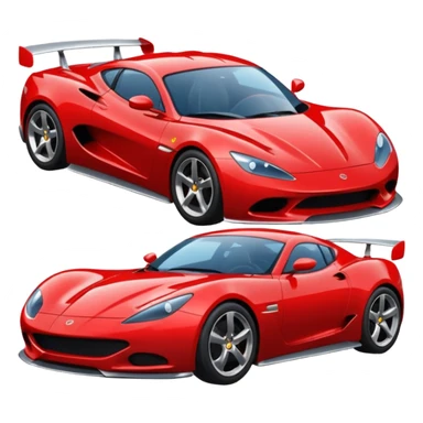 red sport car sticker
