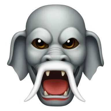 oni japanese mask elephant sticker