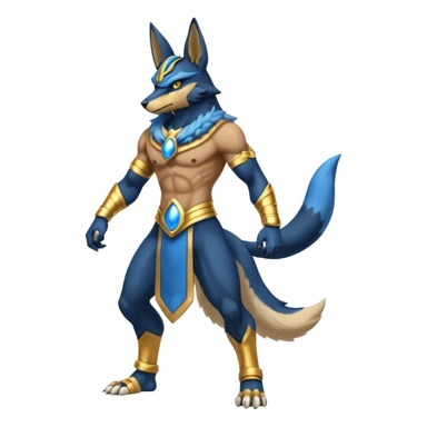 Lucario-Anubis-fusion full body sticker