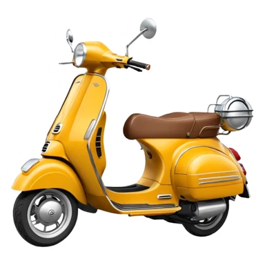 kahverengi küt saçlı gelin kahverengi saçlı damat turuncu vespa motor sürüyor sticker