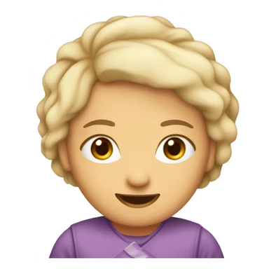 Bett welches ein Mädchen mit einem Haar Föhn aufwärmt   sticker