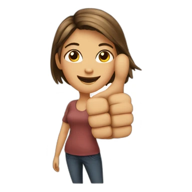 Girl-with-thumbs-up sticker