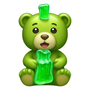 Jelly bear green sticker