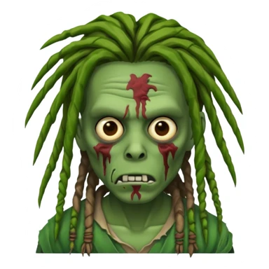 zombie osamason with dreads green skin sticker