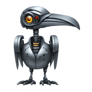 Robot terminator bird sticker