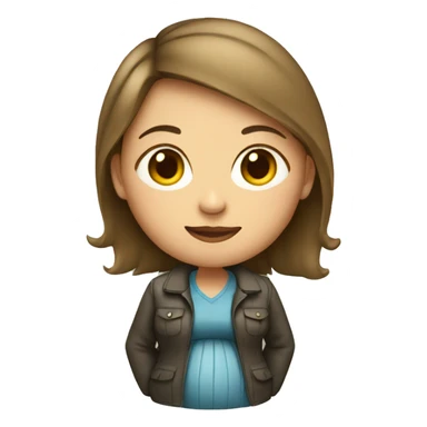 pregnant woman with jacket and school skirt sticker