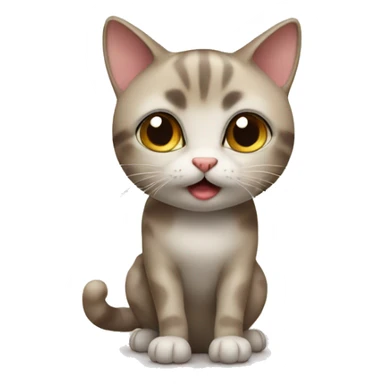 A cute cat with big cute eyes asking for food sticker